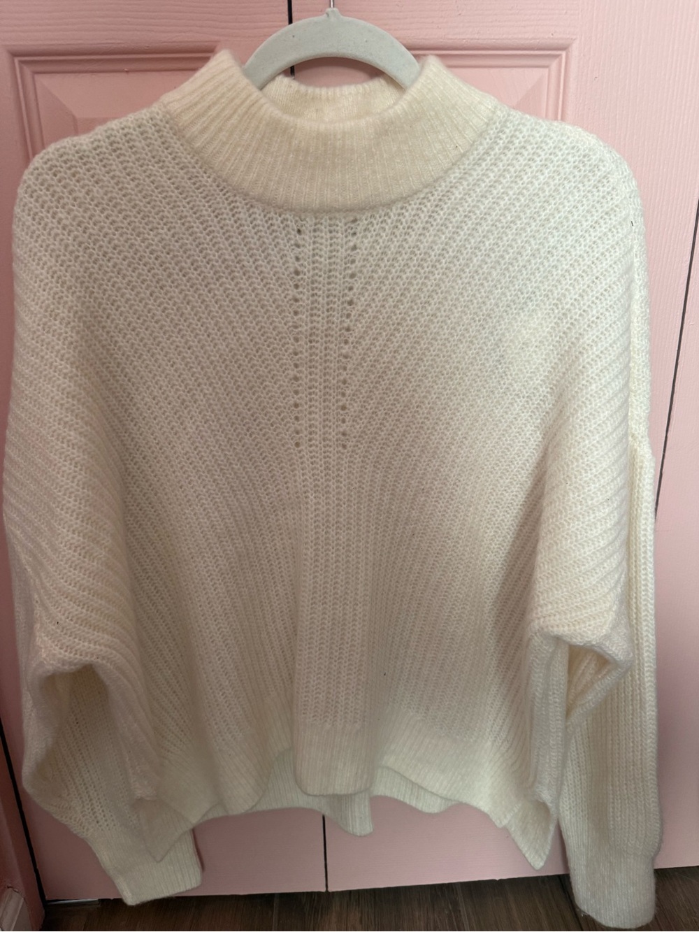 Cozy Cream mock neck Knit Sweater - Women
